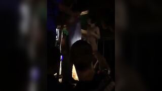 Drunk stripper sucks a guy's not erogenous dick in a Moscow nightclub