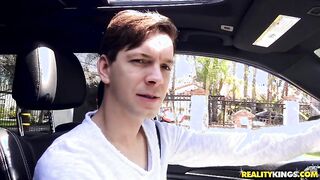 Silicone bitch squirts on the dick of a Russian tourist auto mechanic
