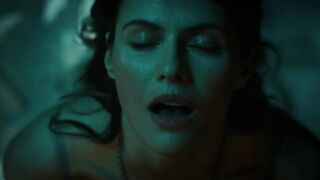 Alexandra Daddario Sex Cowgirl Scene in Bra "Mayfair Witcher" S1Ep4 2023