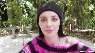 Goth blogger Kitty Cam films a sex ritual in the woods with James Angel
