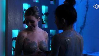 Amber Goldfarb and Sarah Shahi Nude Tits in SPA "Sex/Life" S2Ep4 2023