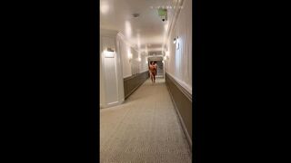 Alison Brie Topless (Nude Tits) Run in Hotel 4k