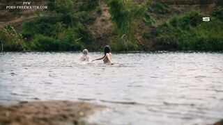 Pelageya Nevzorova, Arina Postnikova Nude Tits, Ass "Dva Holma" S3Ep4 2025 / Пелагея Невзорова, Арина Постникова голые сиськи, попа "Два холма" Сезон 3 Серия 4