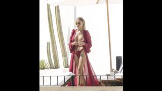 Brooks Nader Topless Beach in Cabo 2025