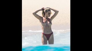 Brooks Nader Topless Beach in Cabo 2025