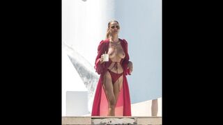 Brooks Nader Topless Beach in Cabo 2025