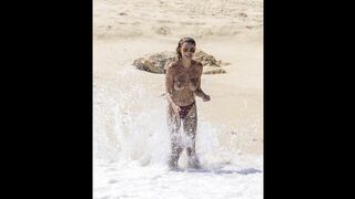 Brooks Nader Topless Beach in Cabo 2025