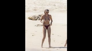 Brooks Nader Topless Beach in Cabo 2025