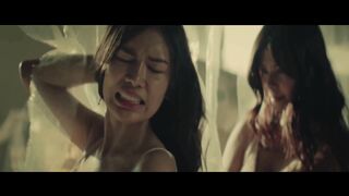 Ashley Lopez, Anne Marie Gonzales Nude Tits Sex Scenes "Bayo" 2025