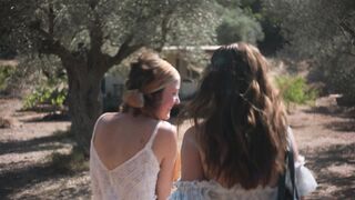 Emma Mackey, Vicky Krieps Nude Tits Sex Scenes "Hot Milk" 2025