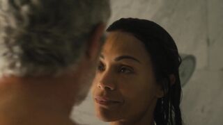 Zoe Saldaña Nude Ass, Side-Boob "Lioness" S3Ep1 2026